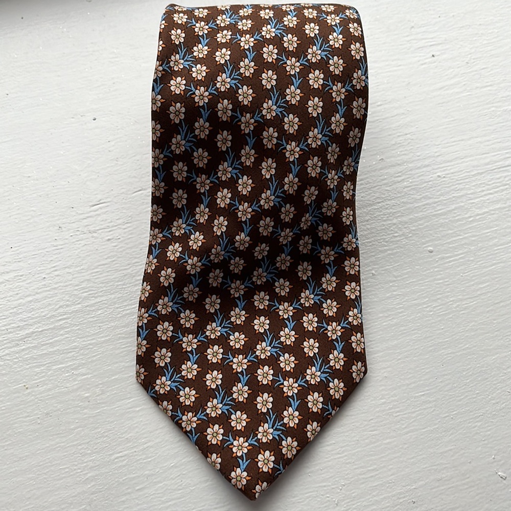 Battistoni floral Mens silk tie